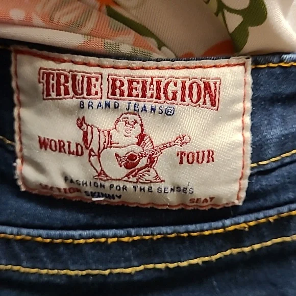 True Religion Dark Blue Curvy Skinny Old Jeans Size 11 - Picture 6 of 12
